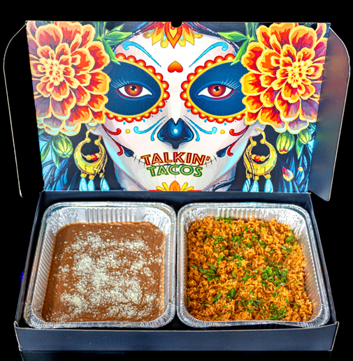 Rice and Refried Beans Platter